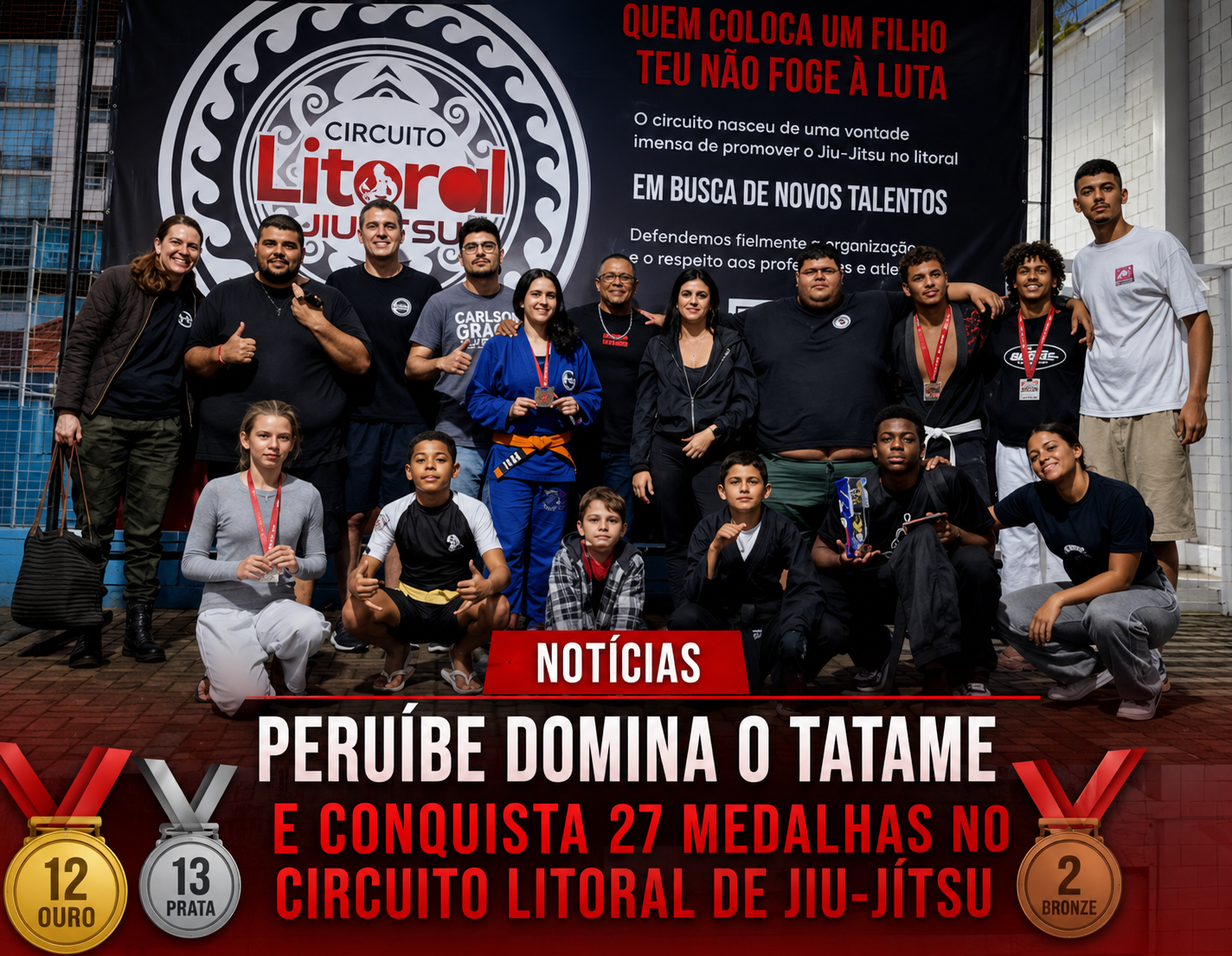 Atletas da APJJ Representam Peruíbe e  conquistam 27 medalhas no Circuito Litoral de Jiu-Jítsu